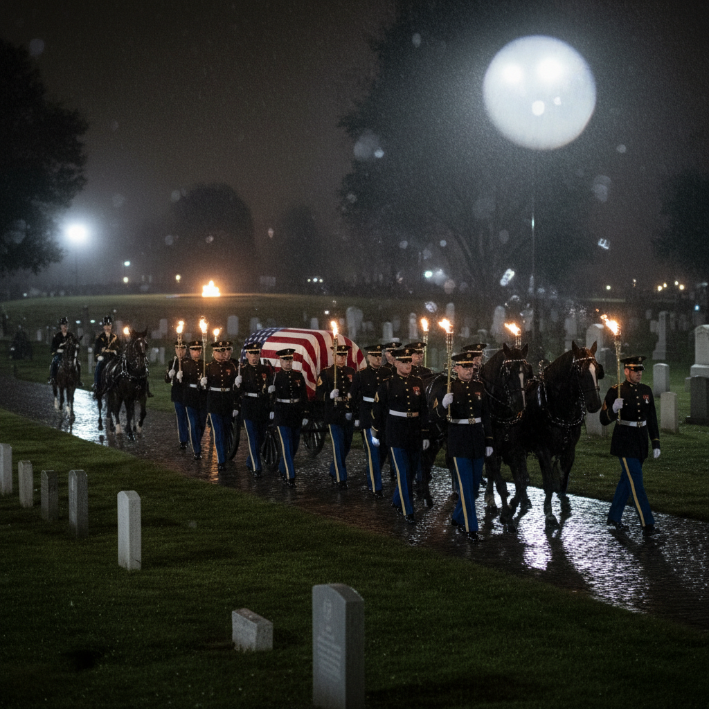 גופתו של נשיא ארה"ב ג'ון פ. קנדי מועברת למקום קבורת קבע בבית הקברות ארלינגטון