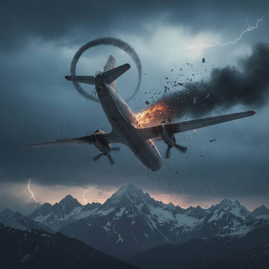 התרסקות מטוס רוסי בטורקיה עקב קריעת זנב