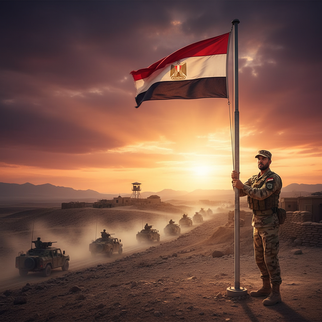 דגל מצרים מונף בטאבה, סיום הכיבוש הישראלי