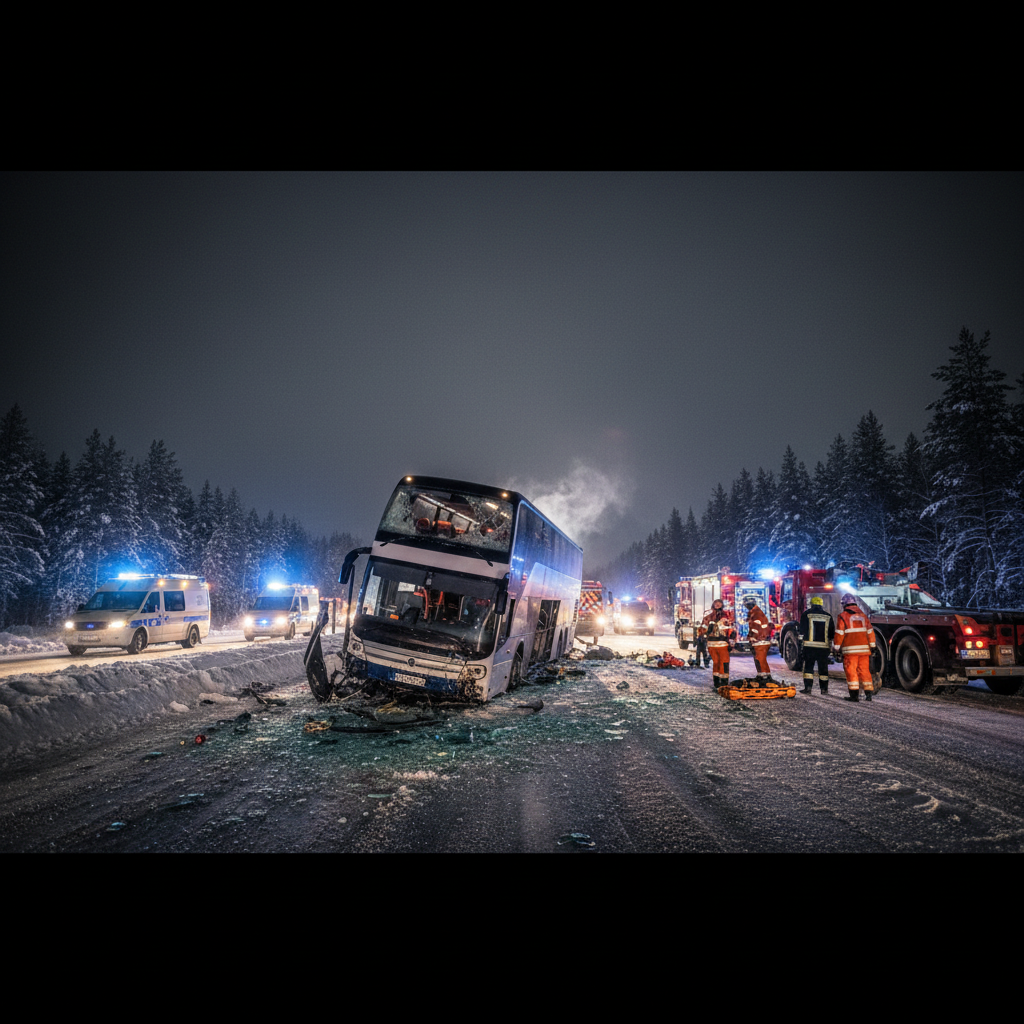 אסון אוטובוס קטלני בפינלנד
