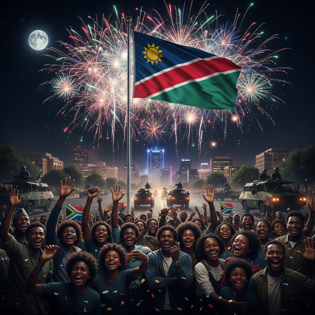 נמיביה זוכה בעצמאות מדרום אפריקה