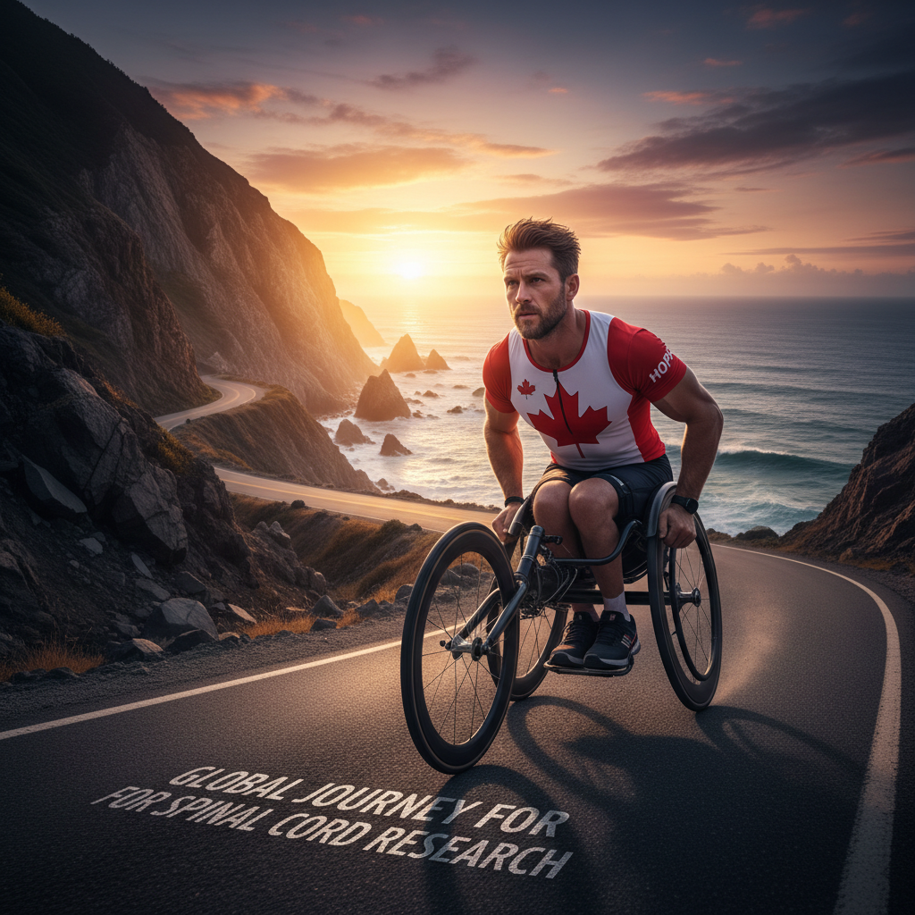 ריק הנסן מתחיל את מסעו סביב העולם בכיסא גלגלים