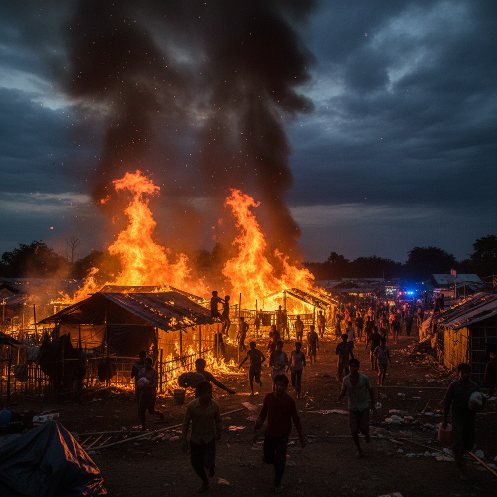 שרפה במחנה פליטים בתאילנד: עשרות מבקשי מקום מבורמה נספים
