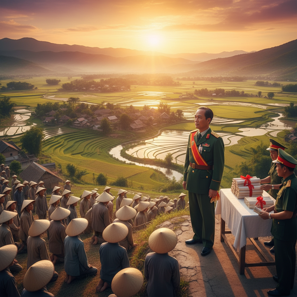 נשיא דרום וייטנאם נוואן ואן ת'יו מיישם רפורמת קרקעות