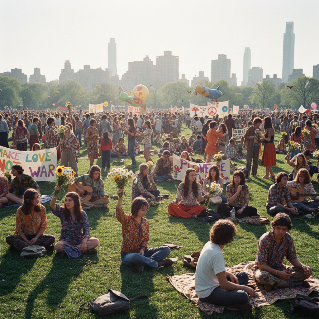 עשרת אלפים איש מתכנסים לאחד ממפגני ה"בּי-אין" בסנטרל פארק