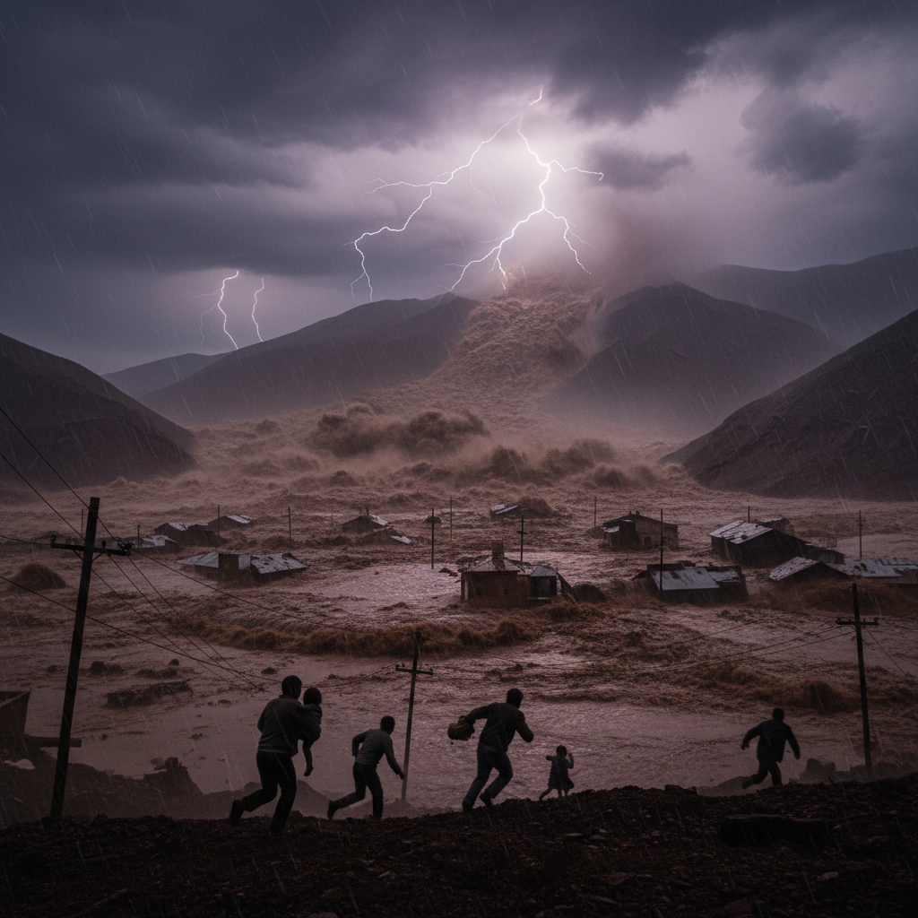 רעידת אדמה בצ'ילה גורמת לאסון אקולוגי וקבורת עיירה