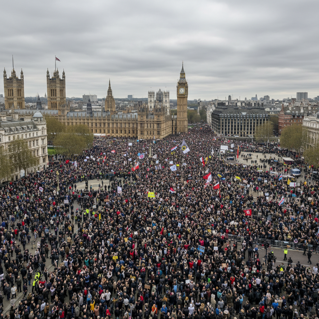 200,000 מפגינים בלונדון נגד מס הקהילה (Poll Tax)