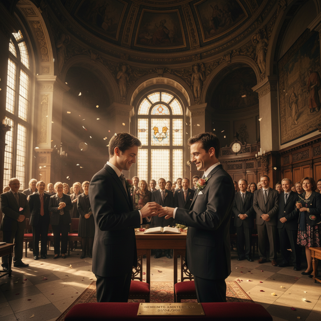 נישואים חד-מיניים חוקיים לראשונה בעולם בהולנד