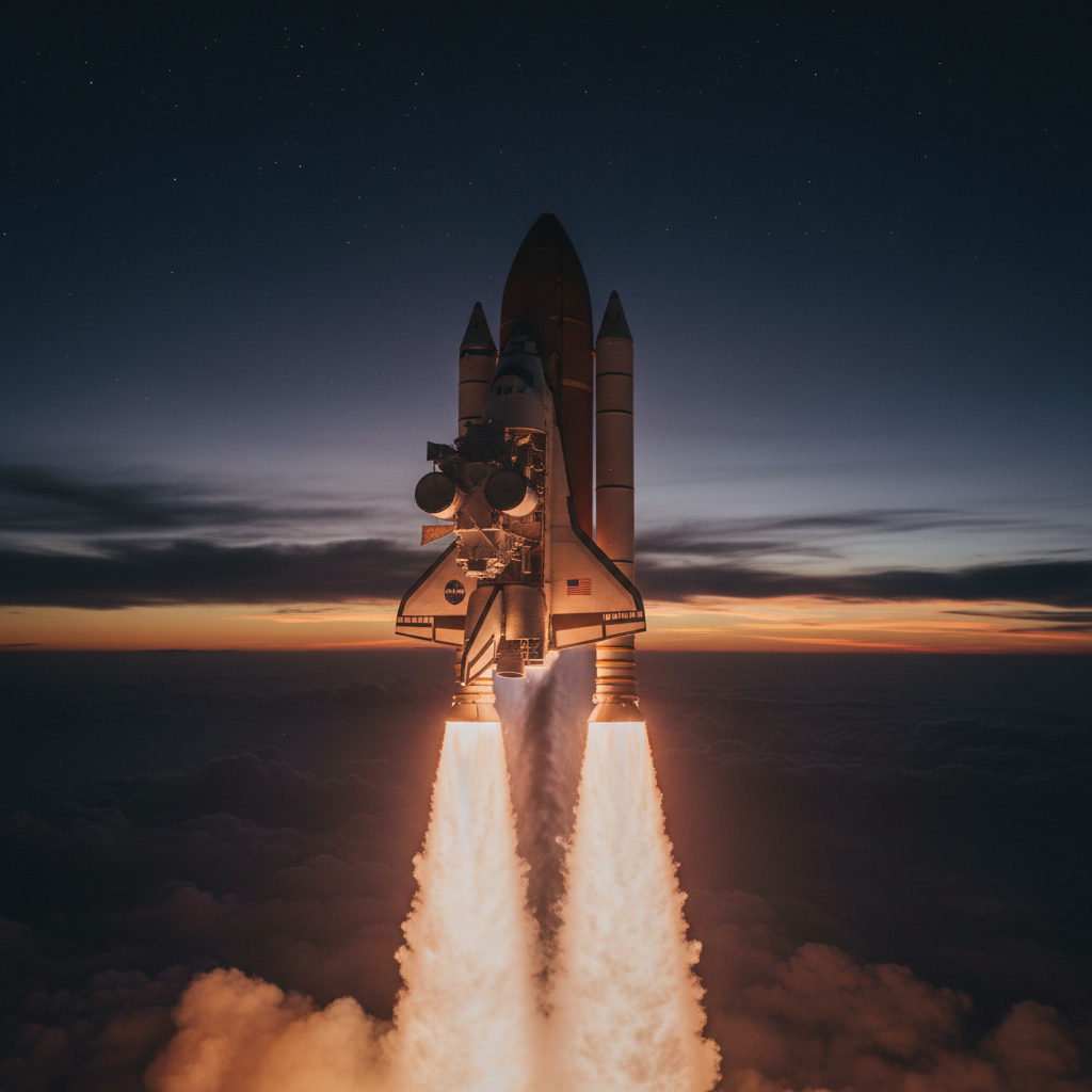 מעבורת החלל אטלנטיס משוגרת למשימת טלסקופ קומפטון