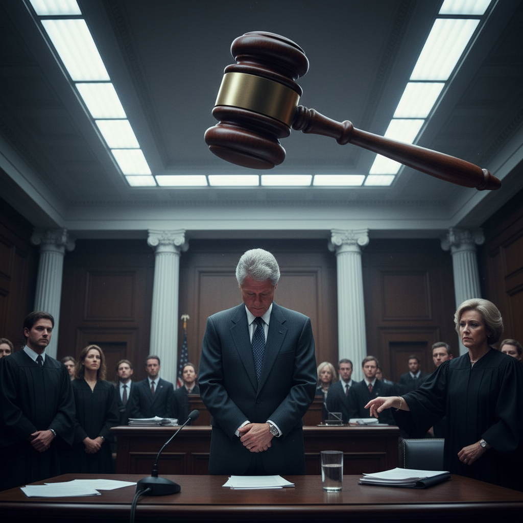 ביל קלינטון נמצא בביזיון בית משפט על עדות שקר