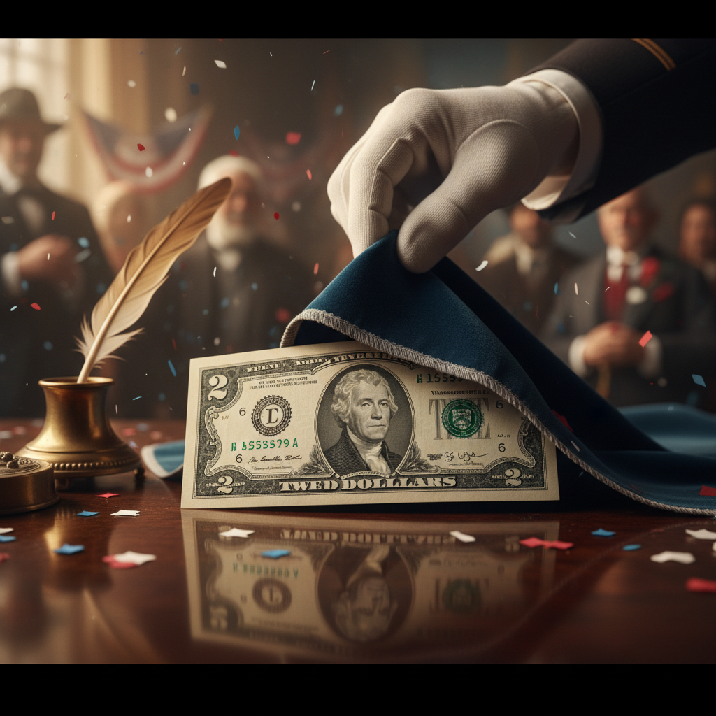 משרד האוצר האמריקאי מחזיר את שטר שני הדולרים