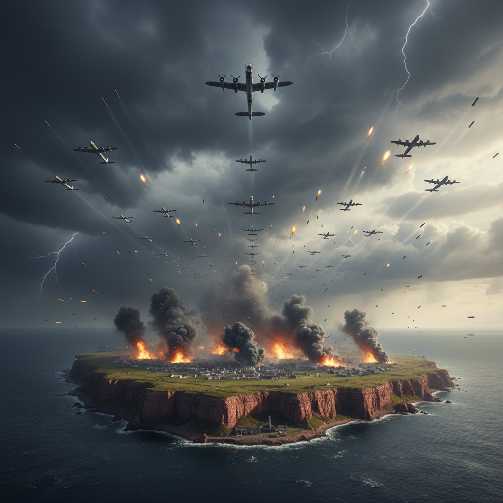מלחמת העולם השנייה: למעלה מ-1,000 מפציצים תוקפים את הליגולנד