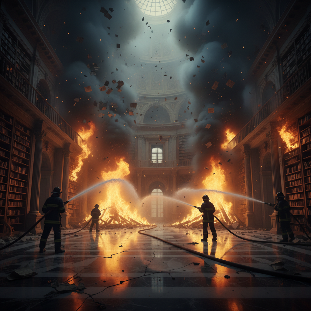 שרפה בספרייה המרכזית של לוס אנג'לס משמידה 400,000 ספרים
